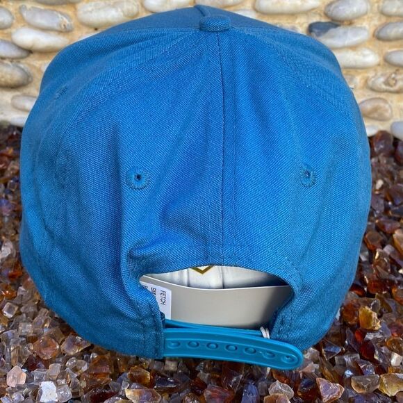 NWT New Bench Fetch Blue Baseball Cap with White Fuzzy Logo Adjustable Back OS - Picture 6 of 12